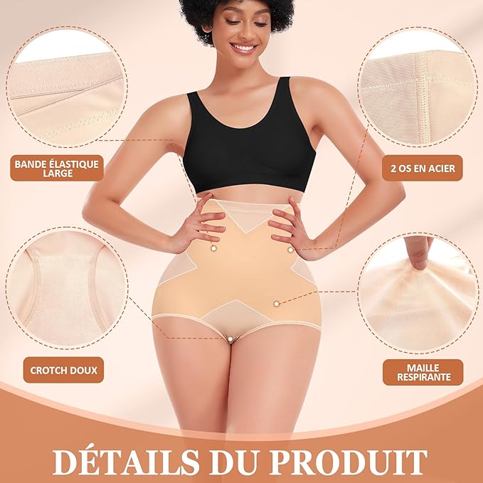 Culotte gainante taille haute post-partum