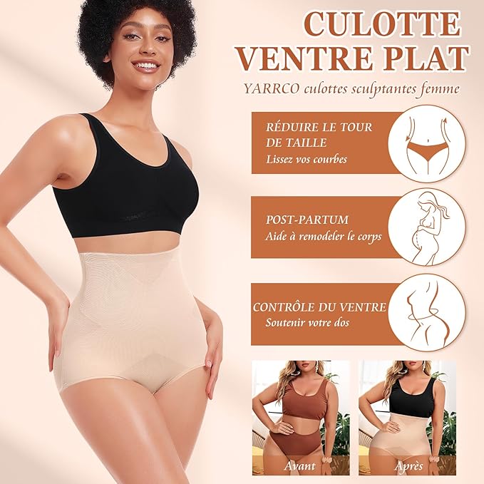 Culotte gainante taille haute post-partum